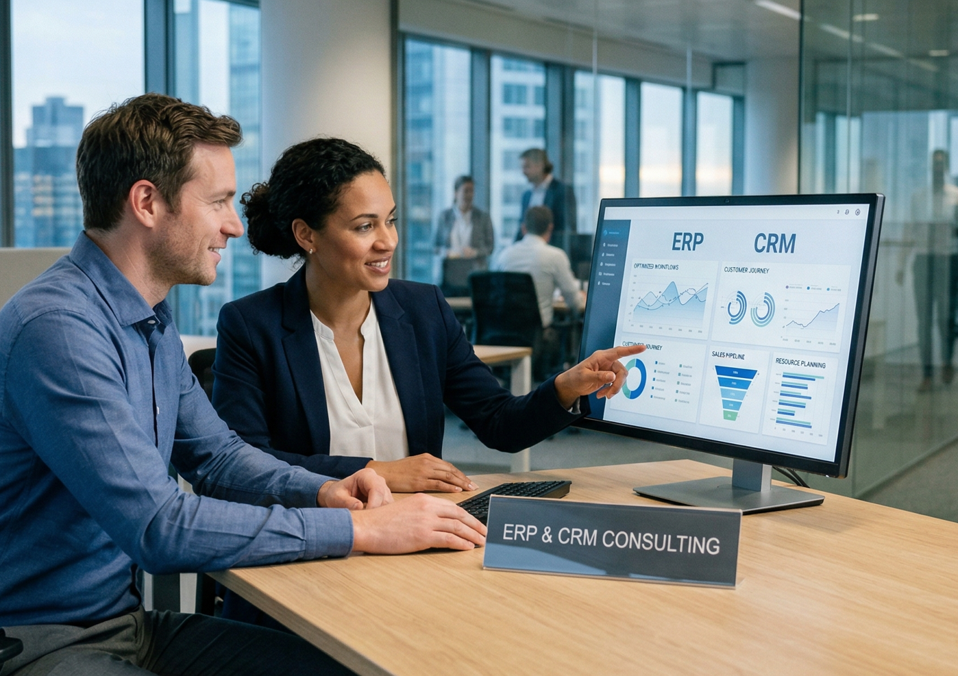 ERP and CRM consulting services for business process optimization
