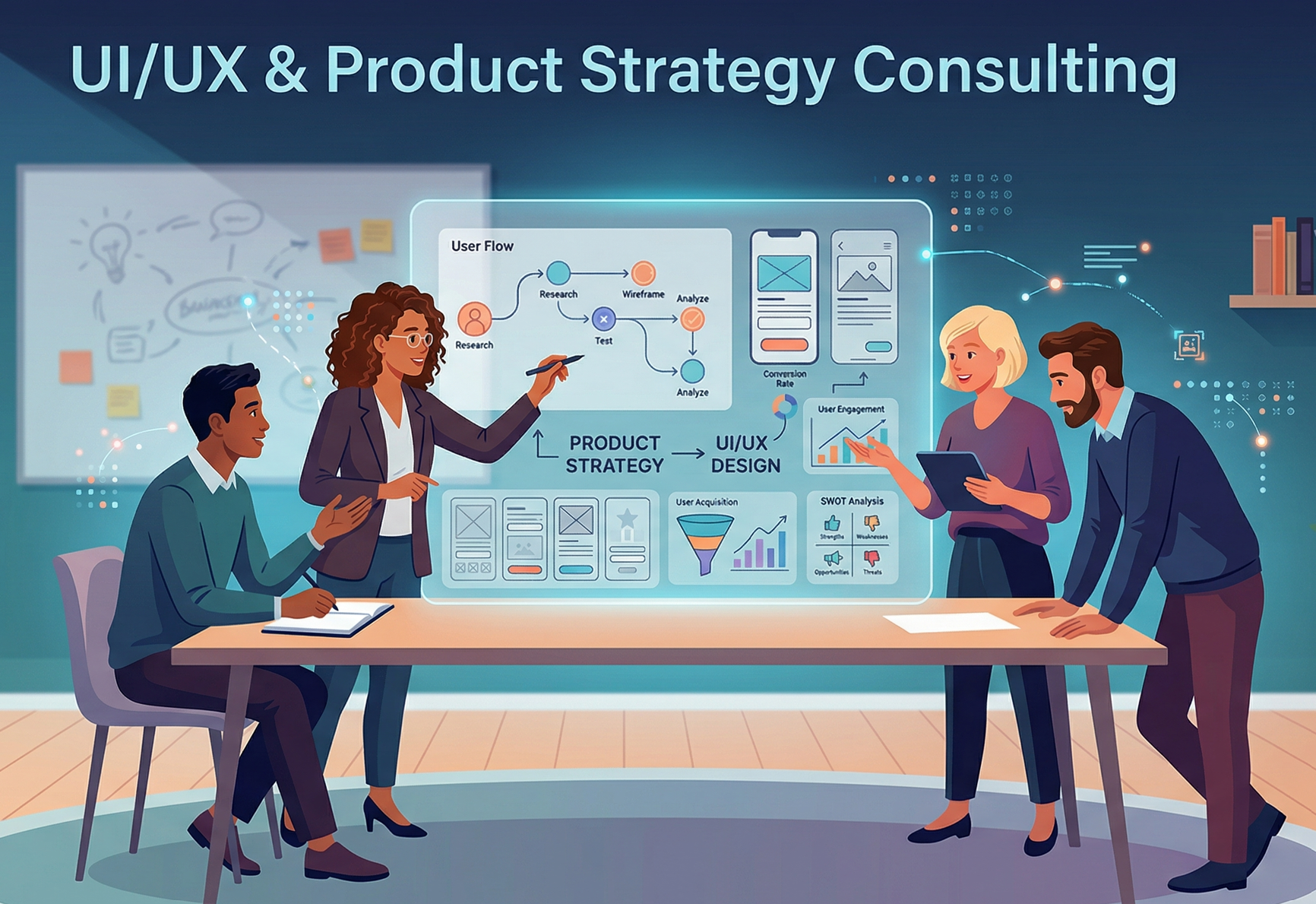 UI UX consulting and product strategy services for digital products